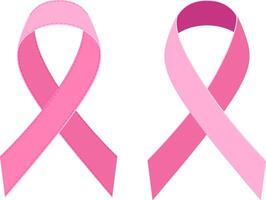 Ilustração em vetor estoque consciência câncer de mama fita rosa isolada no fundo branco