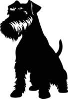 Lakeland terrier silhueta retrato vetor