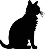 australiano névoa gato Preto silhueta vetor