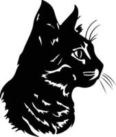 sokoke gato silhueta retrato vetor