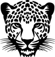 leopardo silhueta retrato vetor