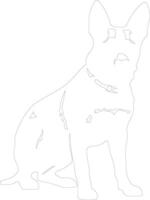 australiano gado cachorro esboço silhueta vetor