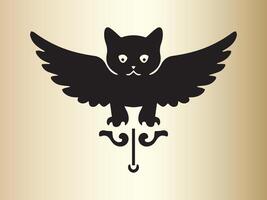 anjo gato logotipo Projeto modelo. gato logotipo Projeto vetor ilustração.