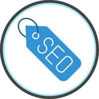 seo tag plano círculo ícone vetor