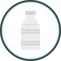 leite garrafa plano círculo ícone vetor