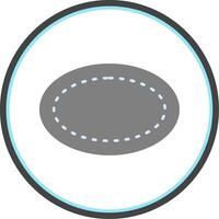 oval plano círculo ícone vetor