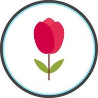 tulipa plano círculo ícone vetor