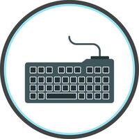 teclado plano círculo ícone vetor