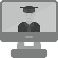 ícone de vetor de aprendizagem online