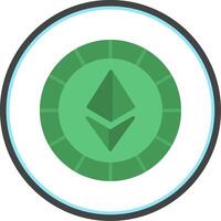 ethereum moedas plano círculo ícone vetor