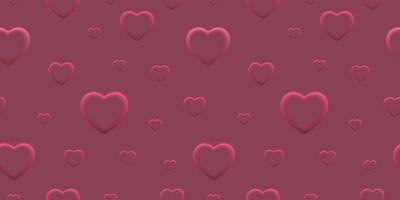 desatado rosa amor padronizar com corações lindo papel cortar coração em fundo. papercut ilustração para Cosmético produtos mostrar, namorados dia invólucro papel, apresentação, têxtil, papel de parede. vetor