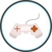 vídeo jogos plano círculo ícone vetor