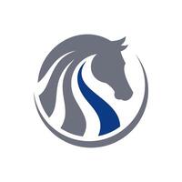 cavalo logotipo modelo ilustração vetorial design vetor