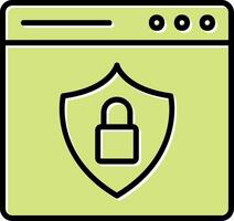 ícone de vetor de segurança na web