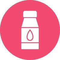 ícone de círculo de glifo de garrafas de água vetor