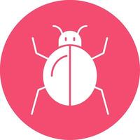 ícone de círculo de glifo de bug vetor