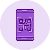 Smartphone qr código vetor ícone