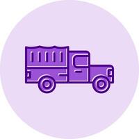 ícone de vetor de caminhão militar