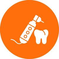 dental broca glifo círculo ícone vetor