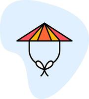 chinês chapéu vetor ícone