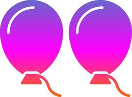 ícone de gradiente de glifo de balões vetor