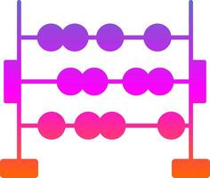 ícone de gradiente de glifo de ábaco vetor