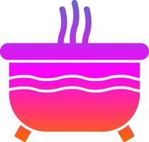 ícone de gradiente de glifo de banheira de hidromassagem vetor