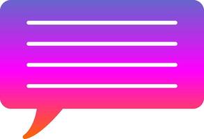 ícone de gradiente de glifo de mensagem vetor