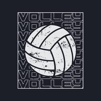 voleibol ilustração tipografia para t camisa, poster, logotipo, adesivo, ou vestuário mercadoria vetor