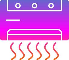 ícone de gradiente de glifo de ar condicionado vetor