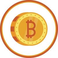 bitcoin plano círculo uni ícone vetor