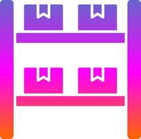 ícone de gradiente de glifo de caixas vetor