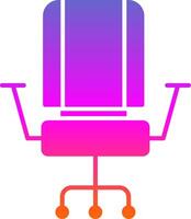 ícone de gradiente de glifo de cadeira vetor