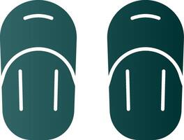 ícone de gradiente de glifo de sandália vetor