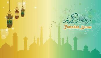 Ramadã kareem fundo, feliz Ramadã cumprimento Ramadã Mubarak vetor