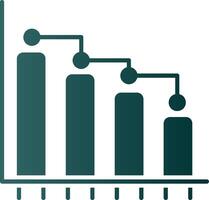 Barra gráfico glifo gradiente ícone vetor