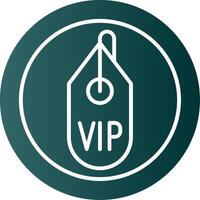 vip glifo gradiente ícone vetor