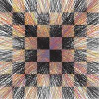 aleatória Preto e colori esboçado linhas tabuleiro de xadrez desatado padronizar vetor