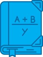 álgebra azul linha preenchidas ícone vetor