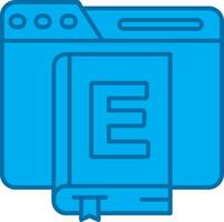 ebook azul linha preenchidas ícone vetor