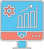 ícone de vetor de análise de mercado