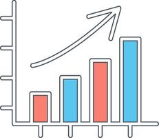 ícone de vetor de gráfico de barras
