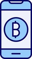conectados bitcoin Forma de pagamento vetor ícone