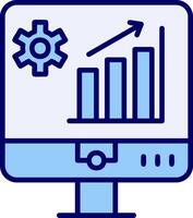 ícone de vetor de análise de mercado