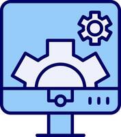 ícone de vetor de configurações do computador