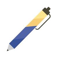 ícone de caneta azul vetor