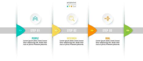 modelo de infográfico de negócios de gráfico de linha do tempo. vetor