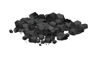 amontoar do energia carvão isolado desenho animado ícone. vetor