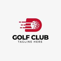 golfe esporte logotipo. carta d para golfe logotipo Projeto vetor modelo