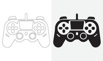 controle de video game ícone configuração. ícone do uma controlador para vídeo jogos. vetor ilustração do uma jogos console ícone, plano coleções símbolo placa